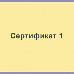 Сертификат 1
