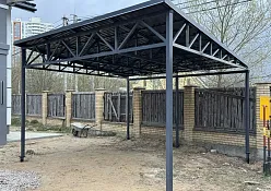 Посёлок Парголово, навес 6x6, монтаж за 1 день