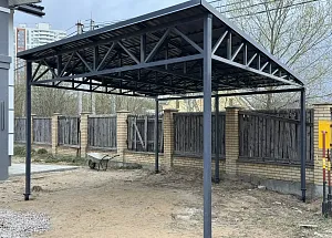 Посёлок Парголово, навес 6x6, монтаж за 1 день