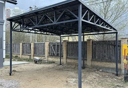 Посёлок Парголово, навес 6x6, монтаж за 1 день